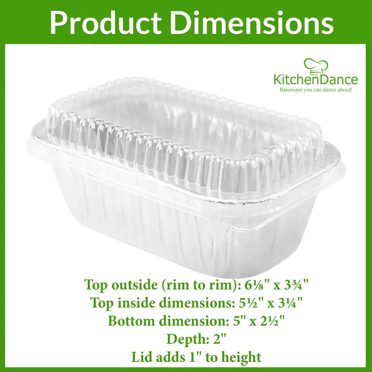 1 lb. Disposable Aluminum Mini Loaf Pan w/ Plastic Lid - Case of 200 - #5000P Handi-Foil