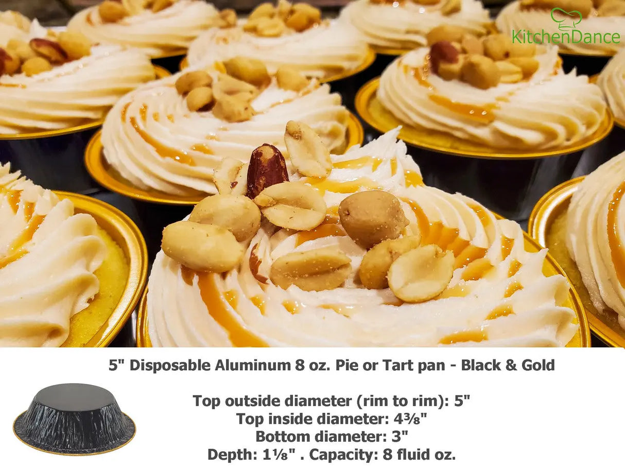 KitchenDance 5" Disposable Colored 8 oz. Individual Size Foil Tart /Pie Pan Case of 2000 - #501NL KitchenDance