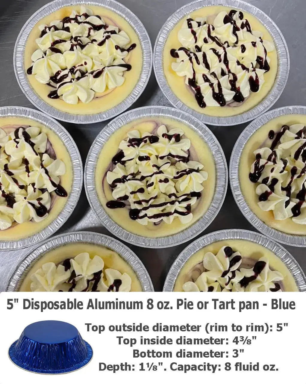 KitchenDance 5" Disposable Colored 8 oz. Individual Size Foil Tart /Pie Pan Case of 2000 - #501NL KitchenDance