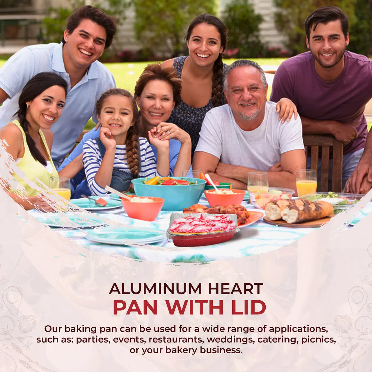 Heart Shaped Foil Pan with Plastic Dome Lid - Case of 100  #339P Handi-Foil