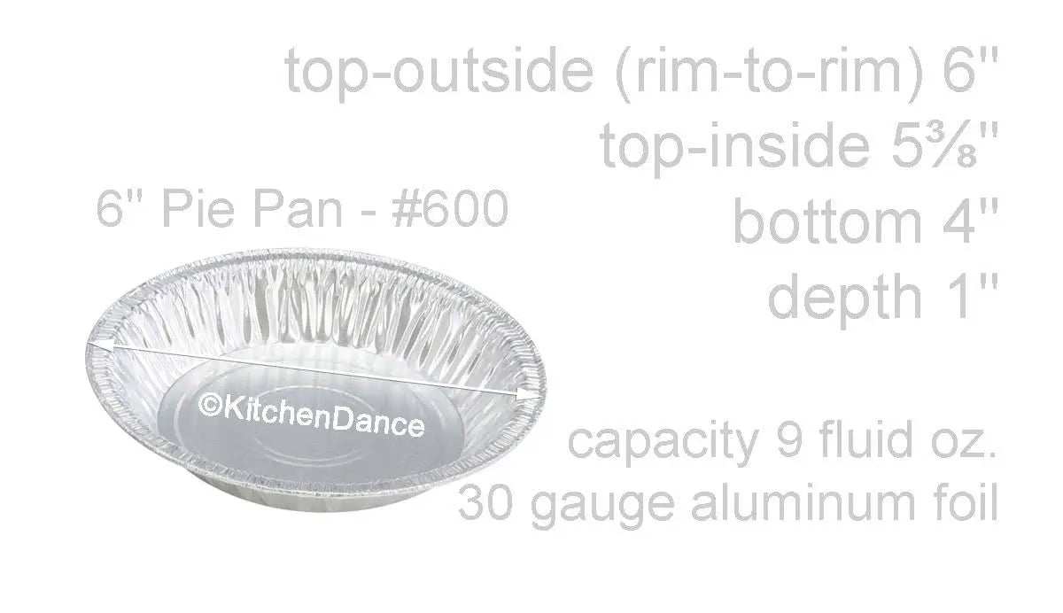 6" Disposable Aluminum Foil Standard Pie Pan -Case of 500  #600 Superior Aluminum