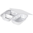 3 Compartment T.V Dinner Tray with Board Lid - Case of 250 - #210L Durable Packaging
