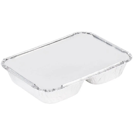 3 Compartment T.V Dinner Tray with Board Lid - Case of 250 - #210L Durable Packaging