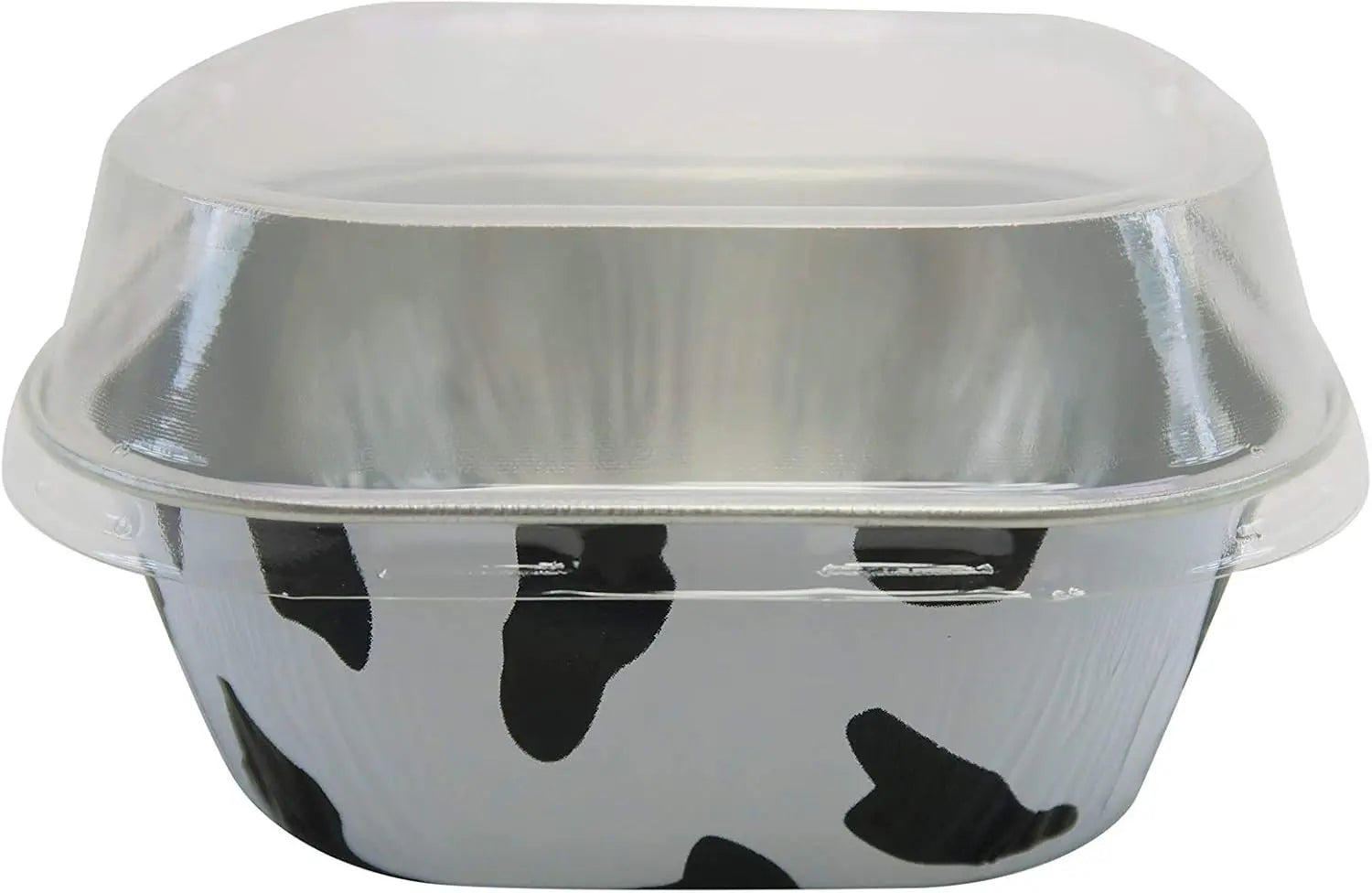 4" Square Colored Aluminum Foil Dessert Pan w/ Lids Case of 1000- #A6P KitchenDance