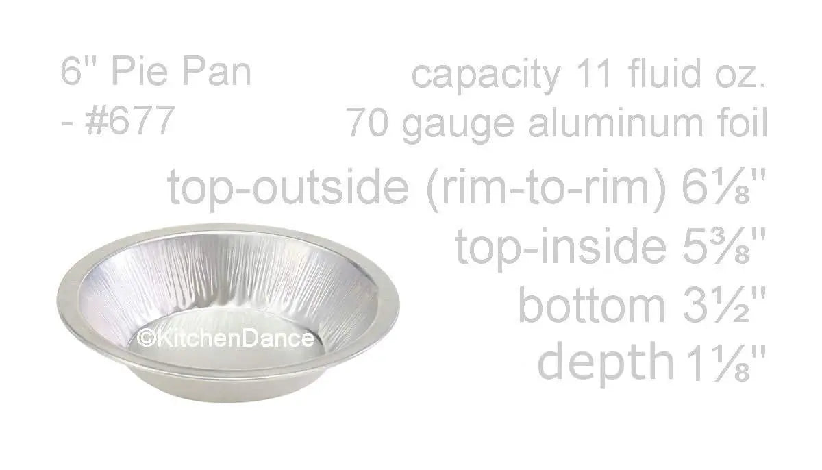 6" Heavyweight Aluminum Foil Pie Pan - Deep -Case of 1000 #677 Chief