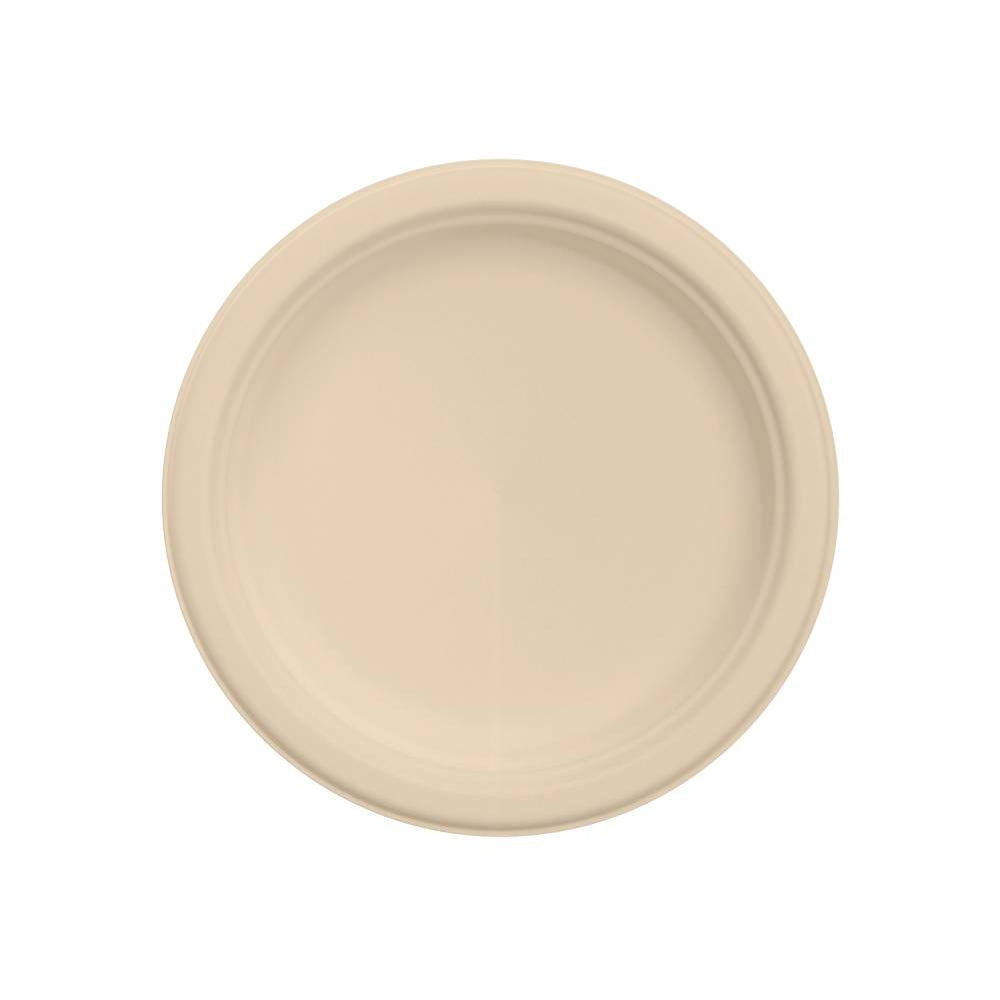 6" Round PFAS-Free Fiber Plate, Natural - Case of 1000 - #6FBRP1