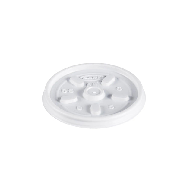 Dart 6 oz. White HIPS Plastic Vented Lid - Case of 1000 - #6JL Dart Container