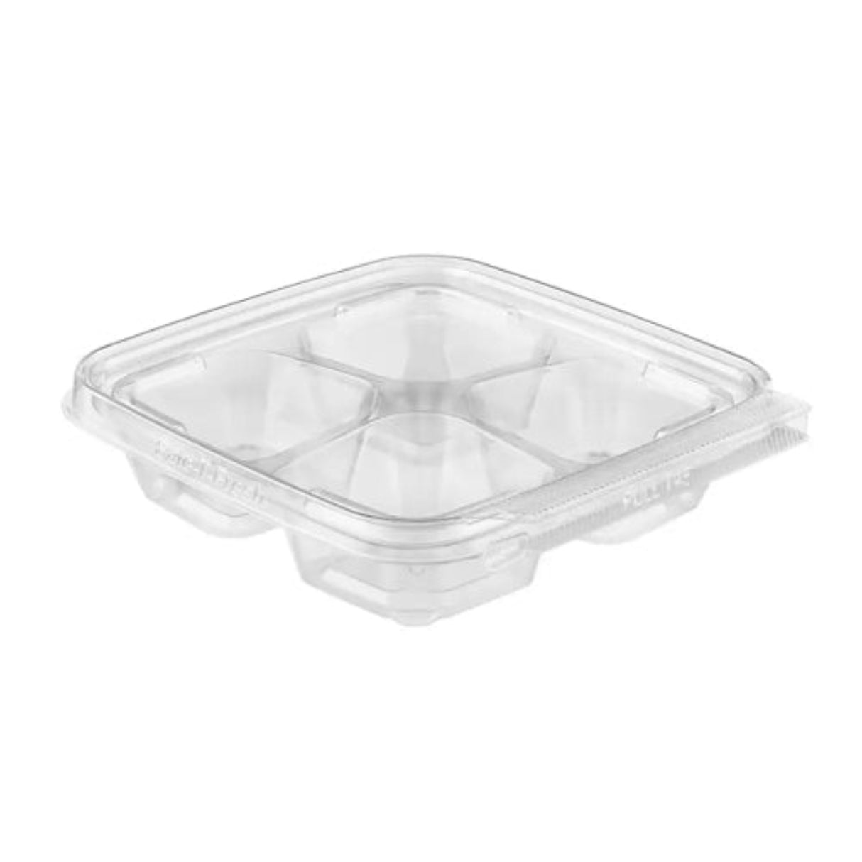 6x6 Tamper Evident Clamshell Deli Container TSSB4C