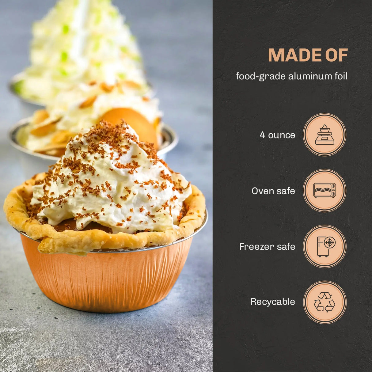 4 oz. Disposable Colored Foil Ramekins (OLD MOLD CUPS)- Case of 2000 #A50 KitchenDance