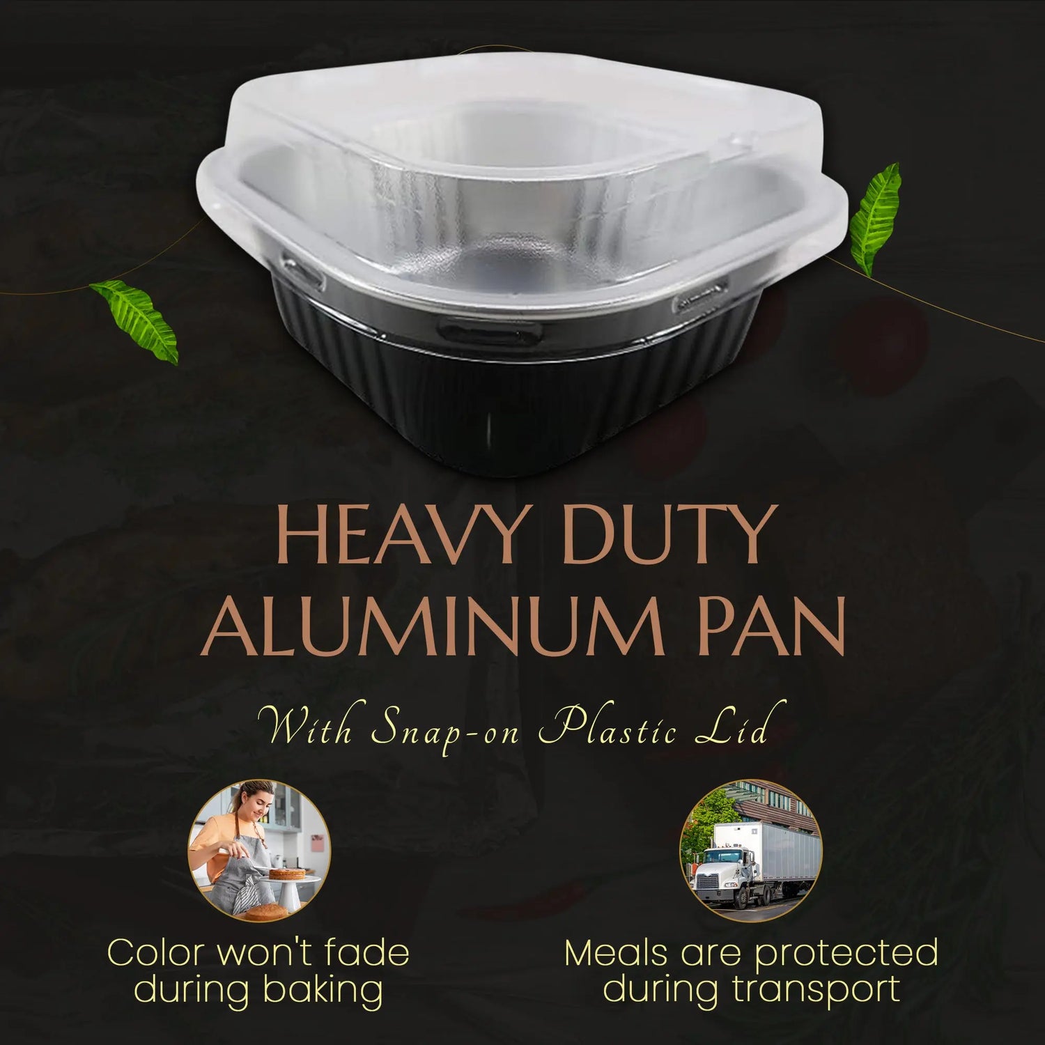 11 oz. Square Foil Cup with Snap-on Plastic Lids - Case of 1000 - #A24P KitchenDance