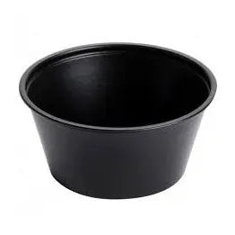 Prime Source 3.25 oz. Black Portion Cup - Case of 2500 Prime Source