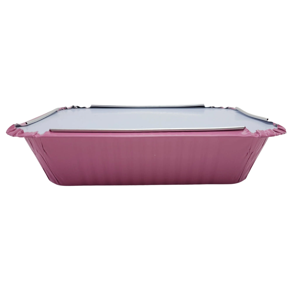 1½ lb. Colored Foil Carryout Pan with Board Lid - Case of 1000 - #7650L