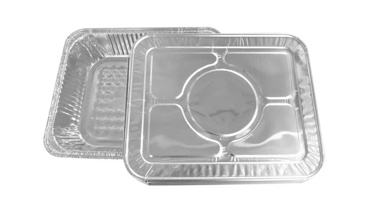 Medium Depth 1/2 Size Steam Table Pan with Foil Lid - Case of 100 - #4255L D & W Fine pack