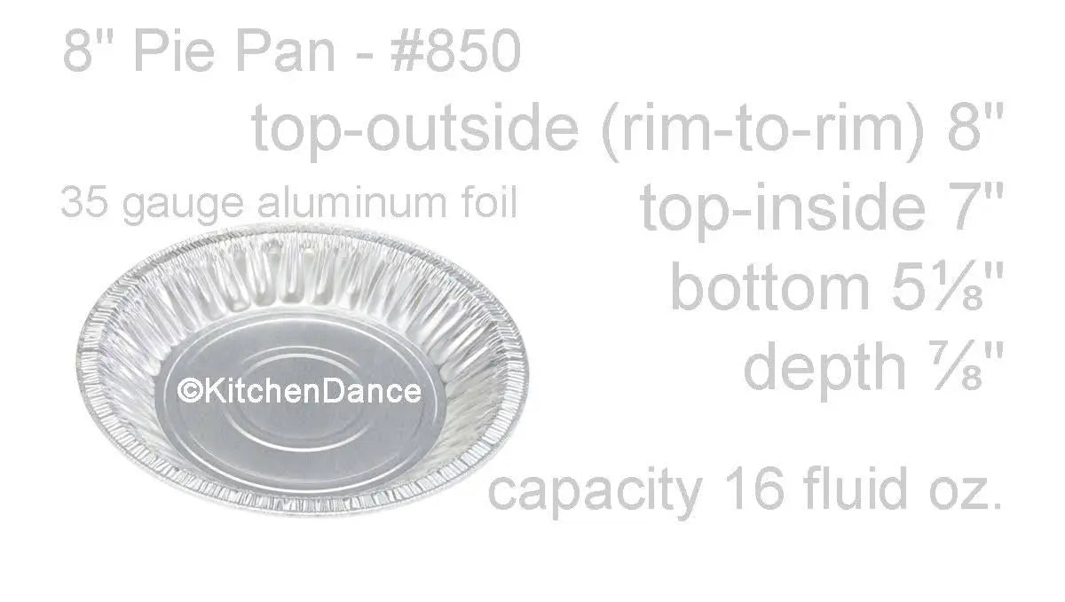 8" Disposable Aluminum Foil Pie Pan - Case of 1000 - #850 D & W Fine pack