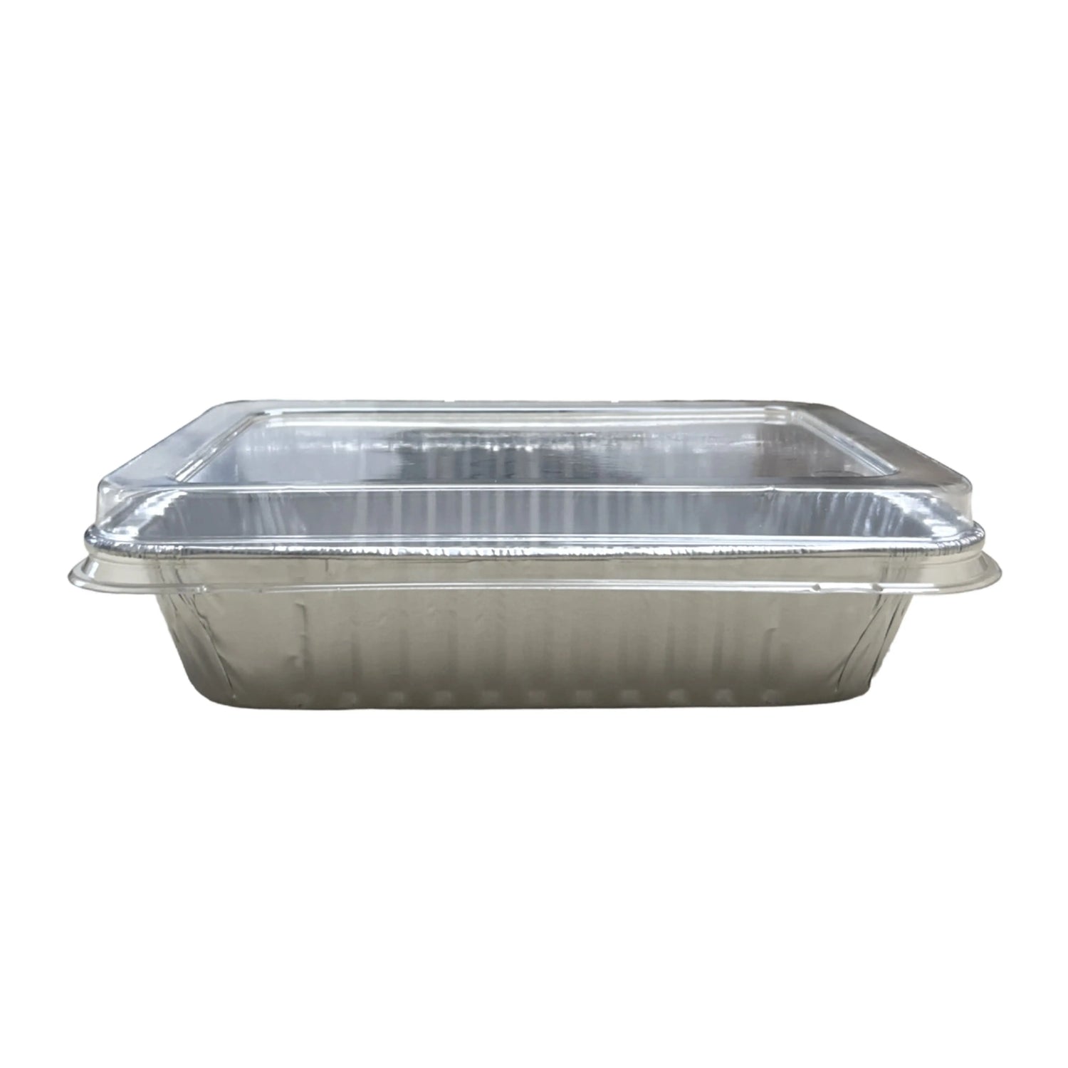 Handi-Foil 2-1/4 lb. Oblong Take-out Foil Pan with Plastic Dome Lid - Case of 150 - #862 Handi-Foil