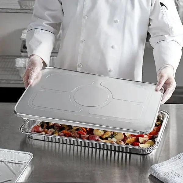Foil Lid for Full Size Steam Table Pan - Case of 50 - #8900