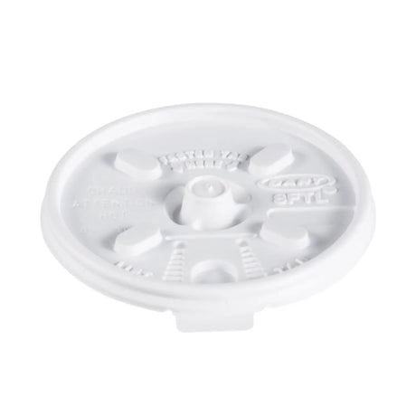 Dart Solo 8 oz. White  HIPS Plastic Lift 'n' Lock Lid - Case of 1000 - #8FTL Dart Container