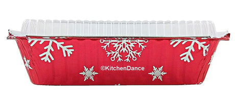 2¼ lb. Holiday Oblong Foil Pan with Dome Lid - Case of 100 #9201X Durable Packaging