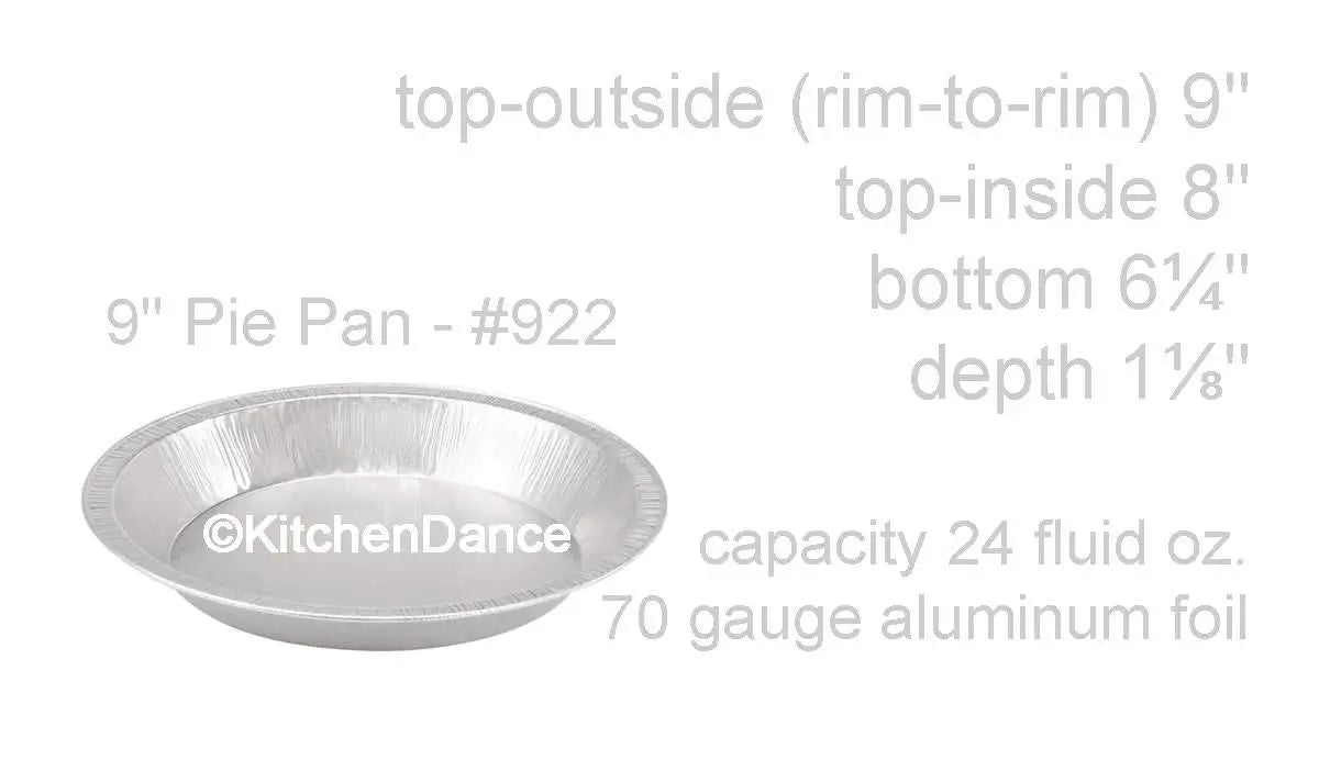 KitchenDance 9" Smoothwall Foil Pie Pan - Case of 500  #922 KitchenDance