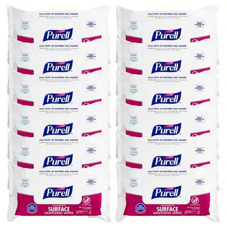Purell Foodservice Sanitizing Wipes Flat packs- Case of 12 packs of 72 count Purell