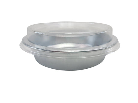 Handi-Stax 9" Round Gourmet To-Go Take Out Pans with Lids - Case of 50 Handi-Foil