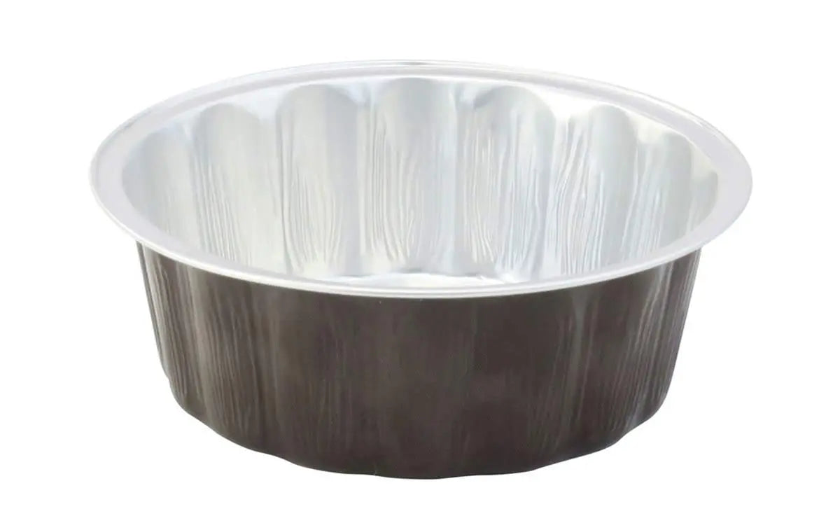 8 oz. Round Disposable Aluminum Foil Colored Dessert Pan - Case of 1000- #A8NL KitchenDance