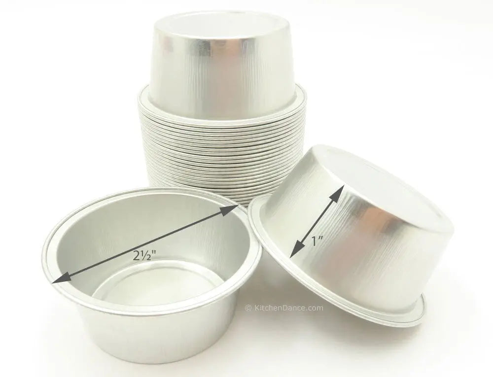 1½ oz.  Mini Disposable Aluminum Foil Cups - Case of 2000 - #A45NL KitchenDance