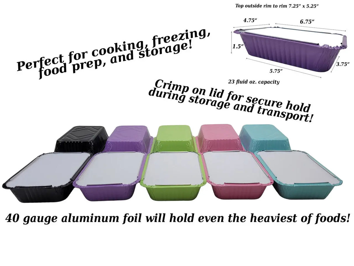 1½ lb. Colored Foil Carryout Pan with Board Lid - Case of 1000 - #7650L KitchenDance
