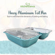 1½ lb. Colored Foil Carryout Pan w/ Plastic Lid - Case of 1000  #7650P KitchenDance