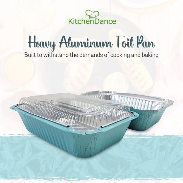 1½ lb. Colored Foil Carryout Pan w/ Plastic Lid - Case of 1000  #7650P KitchenDance