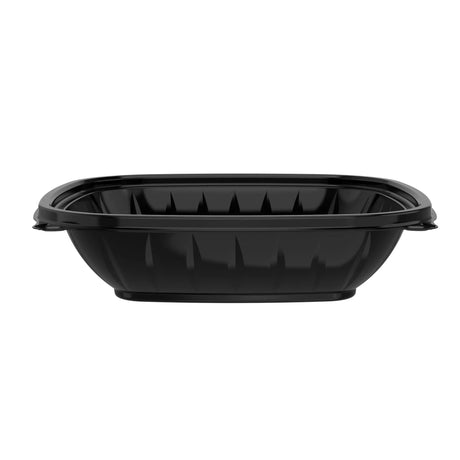 Dart 32 oz. Black Square Microwavable Plastic Bowl - Case of 252 - #B32SB Dart Container