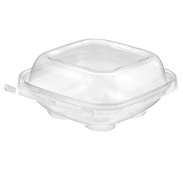 Safe-T-Chef 5x5 Tamper Evident & Tamper Resistant Microwaveable Clamshell Container, 12 oz. - Case of 264 # C5512XD Inline Plastics