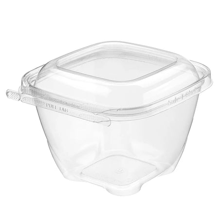 Safe-T-Chef 5 x 5 Tamper evident & tamper resistant microwaveable clamshell, 32 oz. - Case of 224 #C5532D Inline Plastics