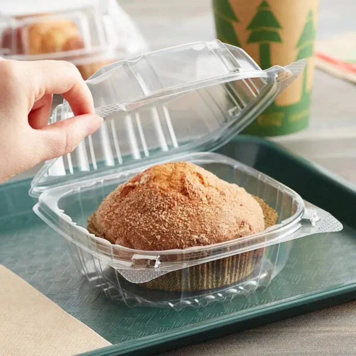 Dart 6" Clear OPS Plastic Sandwich Container - Case of 500 - #C57PST1 Dart Container