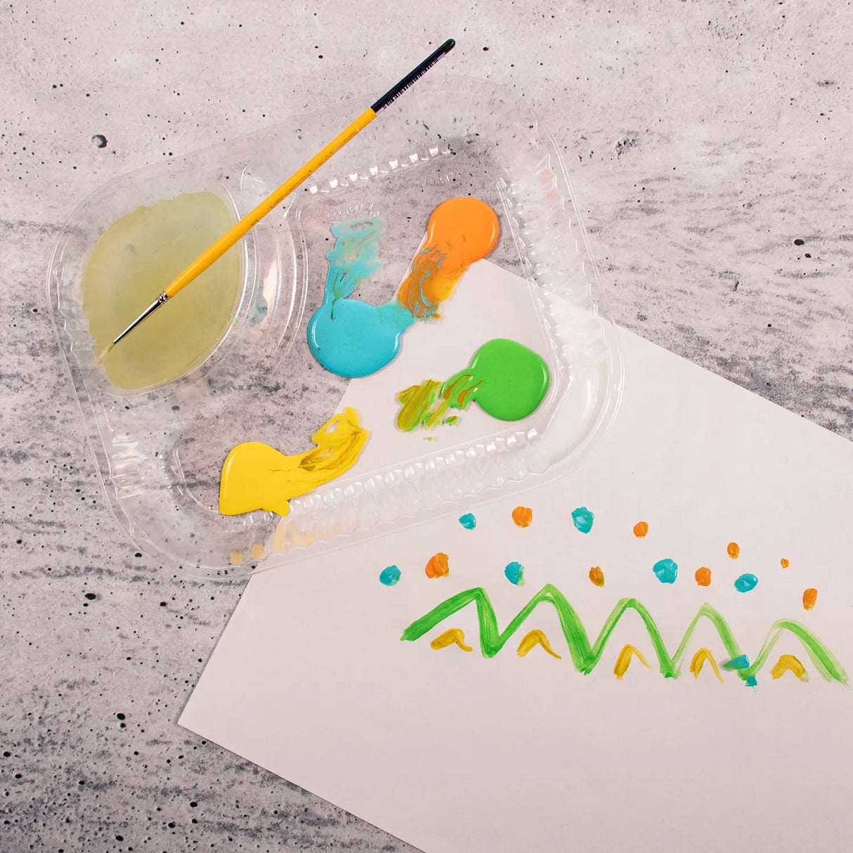 Dart Clear OPS Plastic 2 Compartment Large Nacho Tray - Case of 500 - #C68NT2 Dart Container