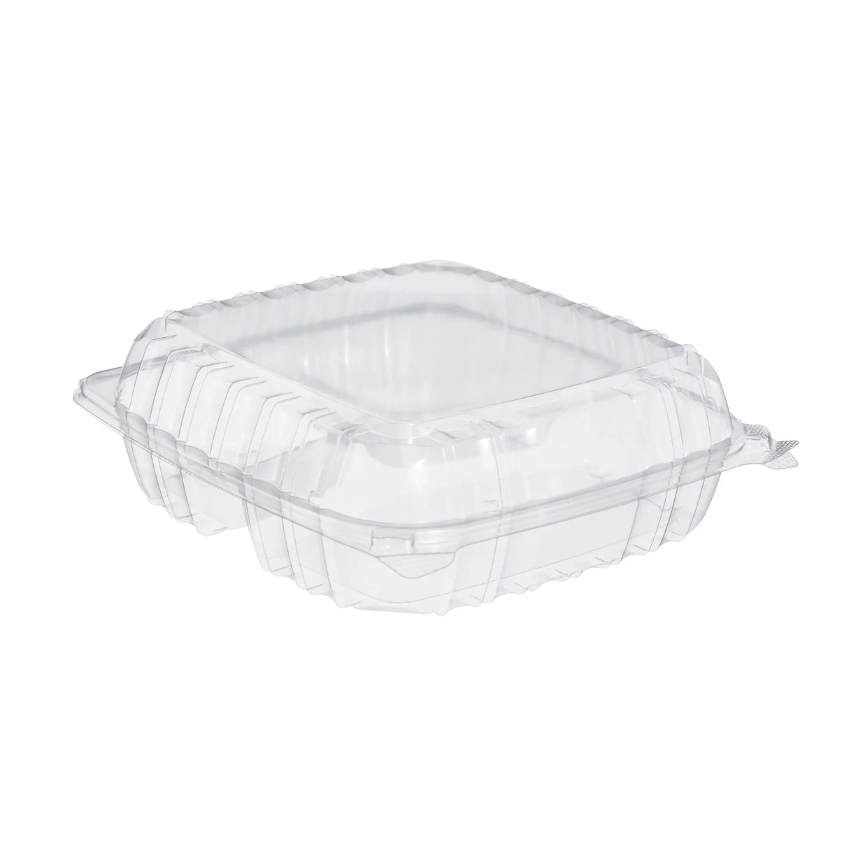 Dart 8.8 x 9.3" Clear OPS Plastic 3-Compartment Hinged Container - Case of 200 - #C95PST3 Dart Container