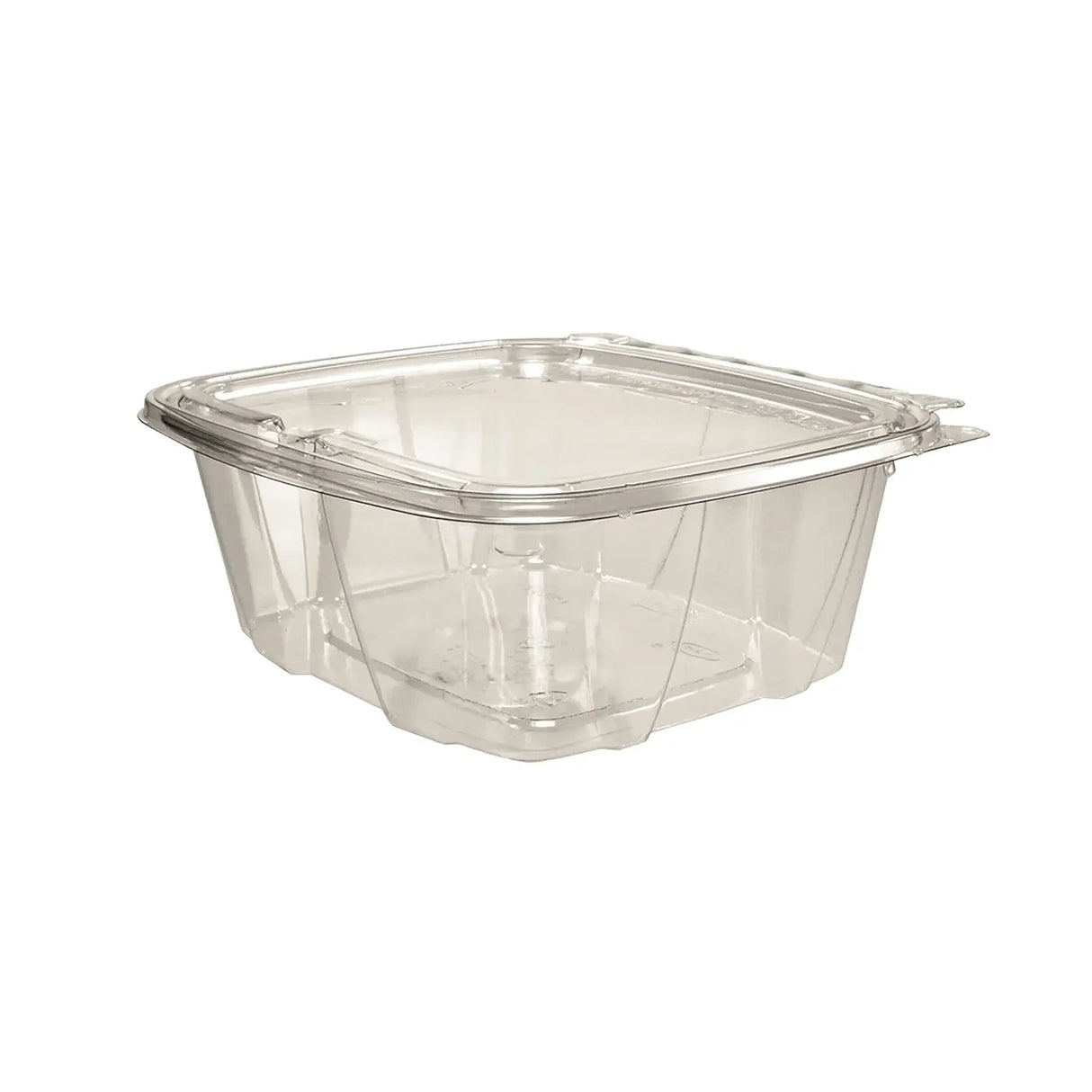 Dart 32 oz. Clear RPET Plastic Tamper-Evident & Resistant Container w/ Flat Lid - Case of 200 - #CH32DEF Dart Container