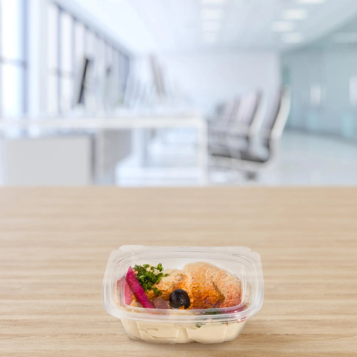 Dart 8 oz. Tamper Evident & Tamper Resistant PET Hinged Container with Flat Lid - Case of 200 - #CH8DEF Dart Container