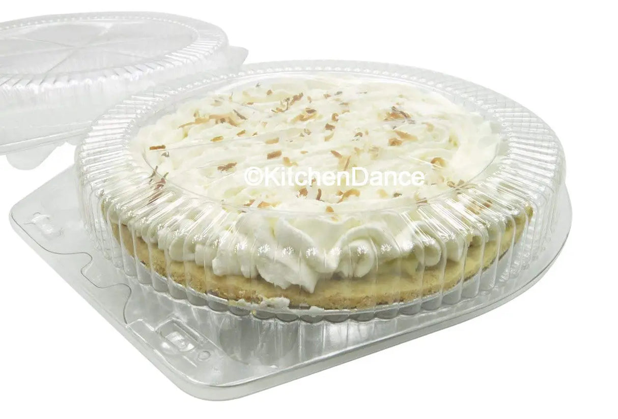 9" Plastic Low Dome Clamshell Pie Container - Case of 200 - #CPC109 Inline Plastics