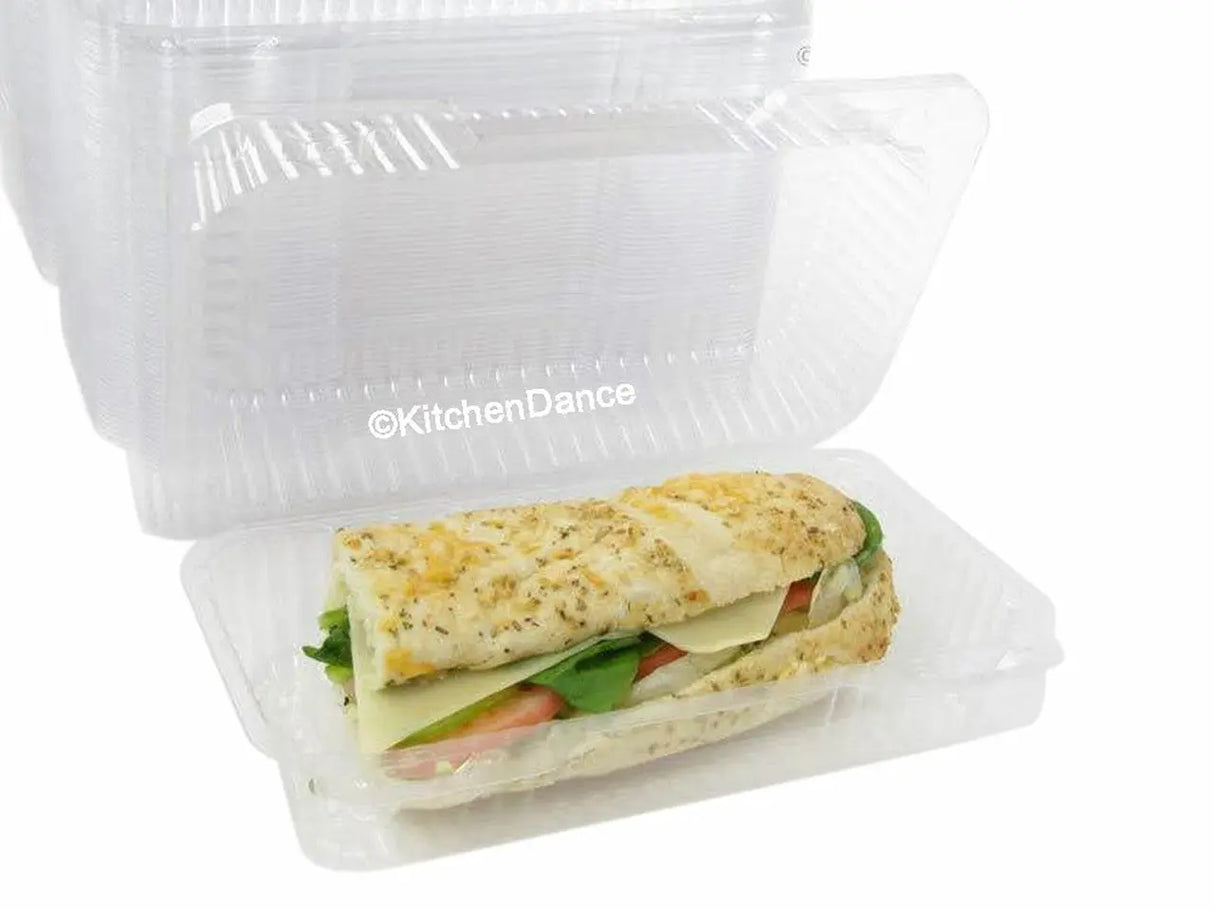 8" x 5" Plastic Hinged Bakery/Deli Container - Case of 250 - #CPC-395 Durable Packaging