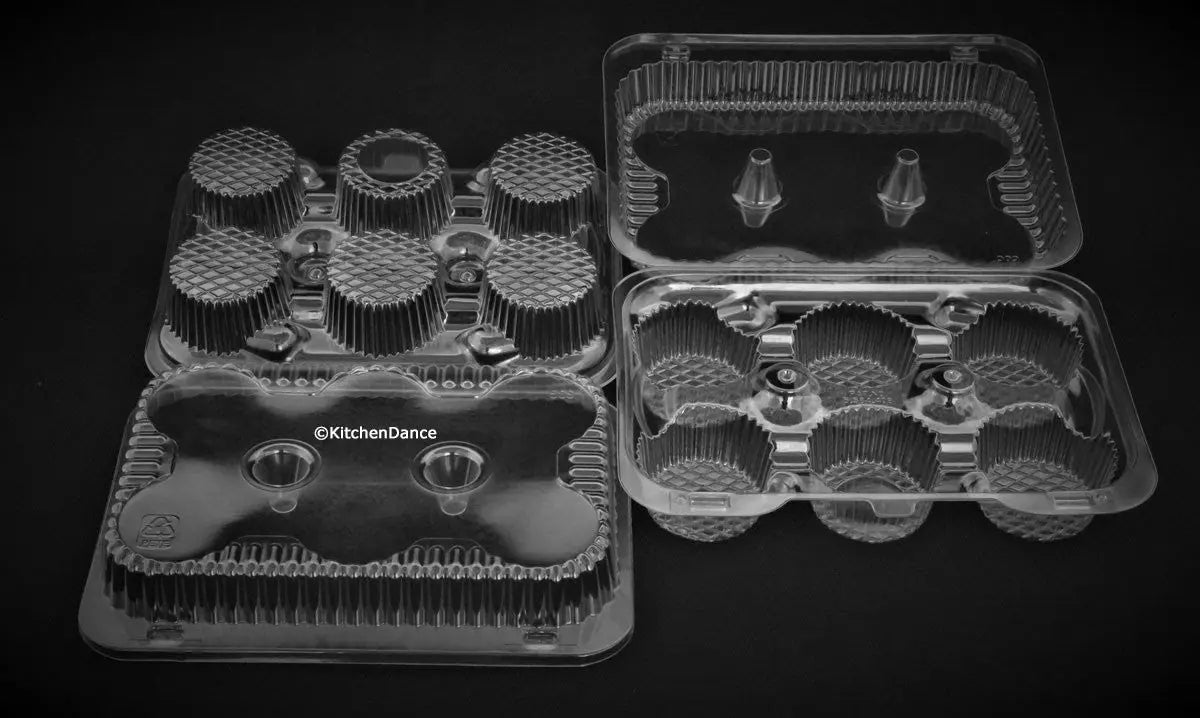 6 Count Plastic Cupcake Container with Dome Lid - Case of 300 - #CPC46 Inline Plastics