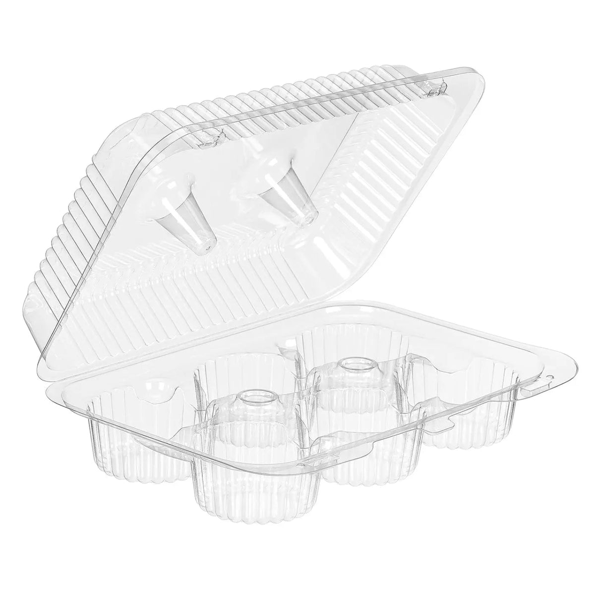 6 Count Plastic Cupcake Container with Dome Lid - Case of 300 - #CPC46 Inline Plastics