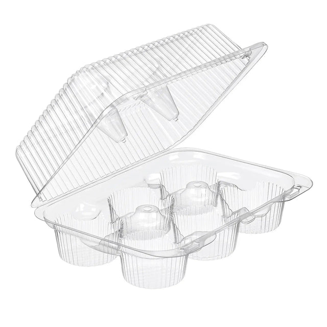 High Dome 6 Count Plastic Cupcake Container - Case of 300 - #CPC56 Inline Plastics