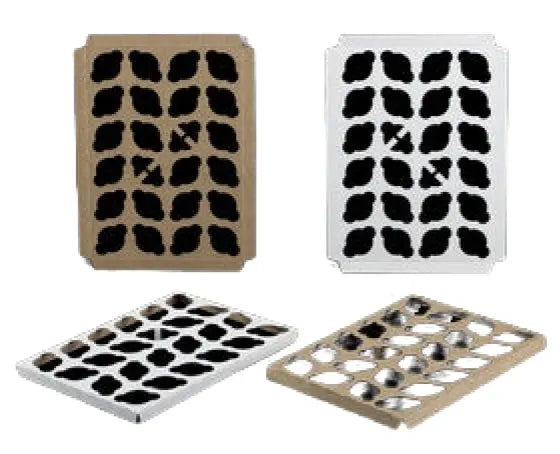 Reversible 2 dozen mini cupcake insert for 14 x 10 boxes - Pack of 100- #1855 BRP Box shop