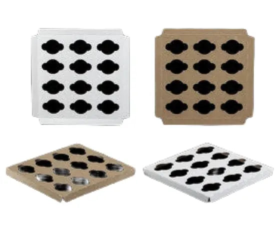 Reversible 1 dozen mini cupcake insert for 10 x 10 boxes - Pack of 100 - #1734 BRP Box shop