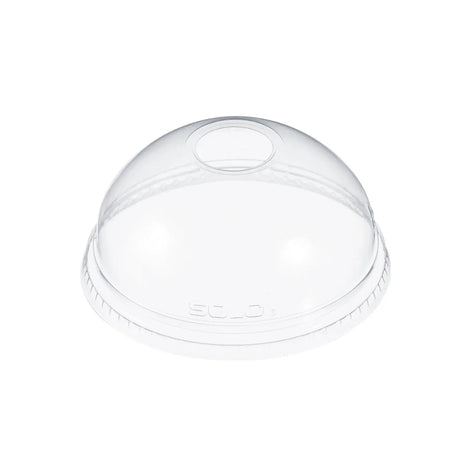 Dart Solo 5.5-24 oz. Clear PET Plastic Dome Lid with 1" Hole - Case of 1000 - #DLR626 Dart Container