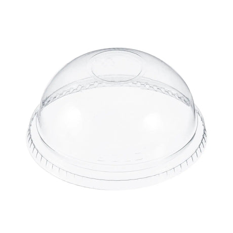 3.5-20 oz. Clear PET Plastic Dome Lid with No Hole - Case of 1000 - #DNR662 Dart Container