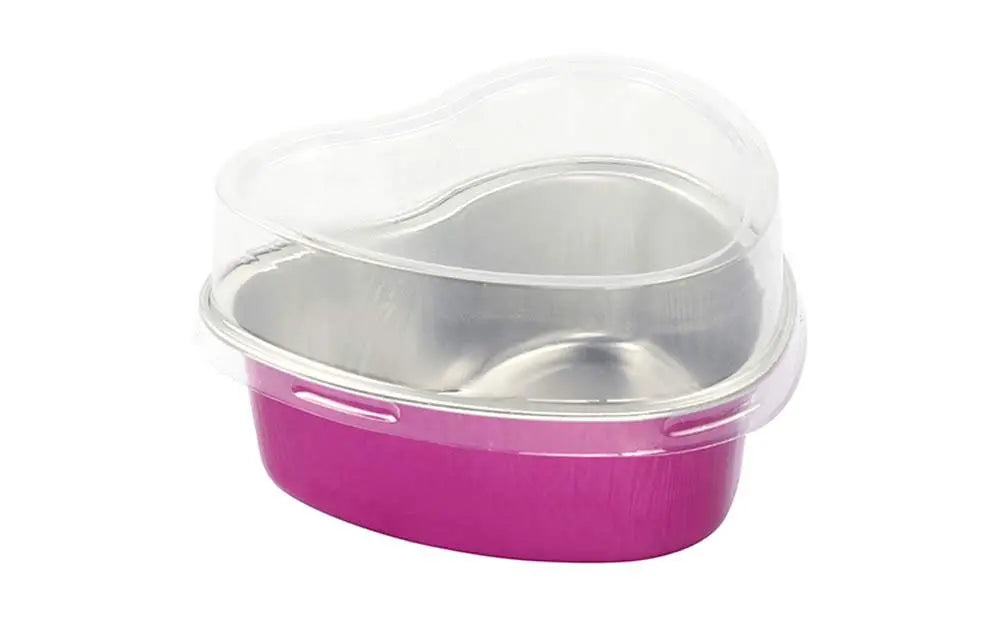 Mini Heart Shaped Foil Pan with Plastic Lid - Case of 2000 - #3055P KitchenDance