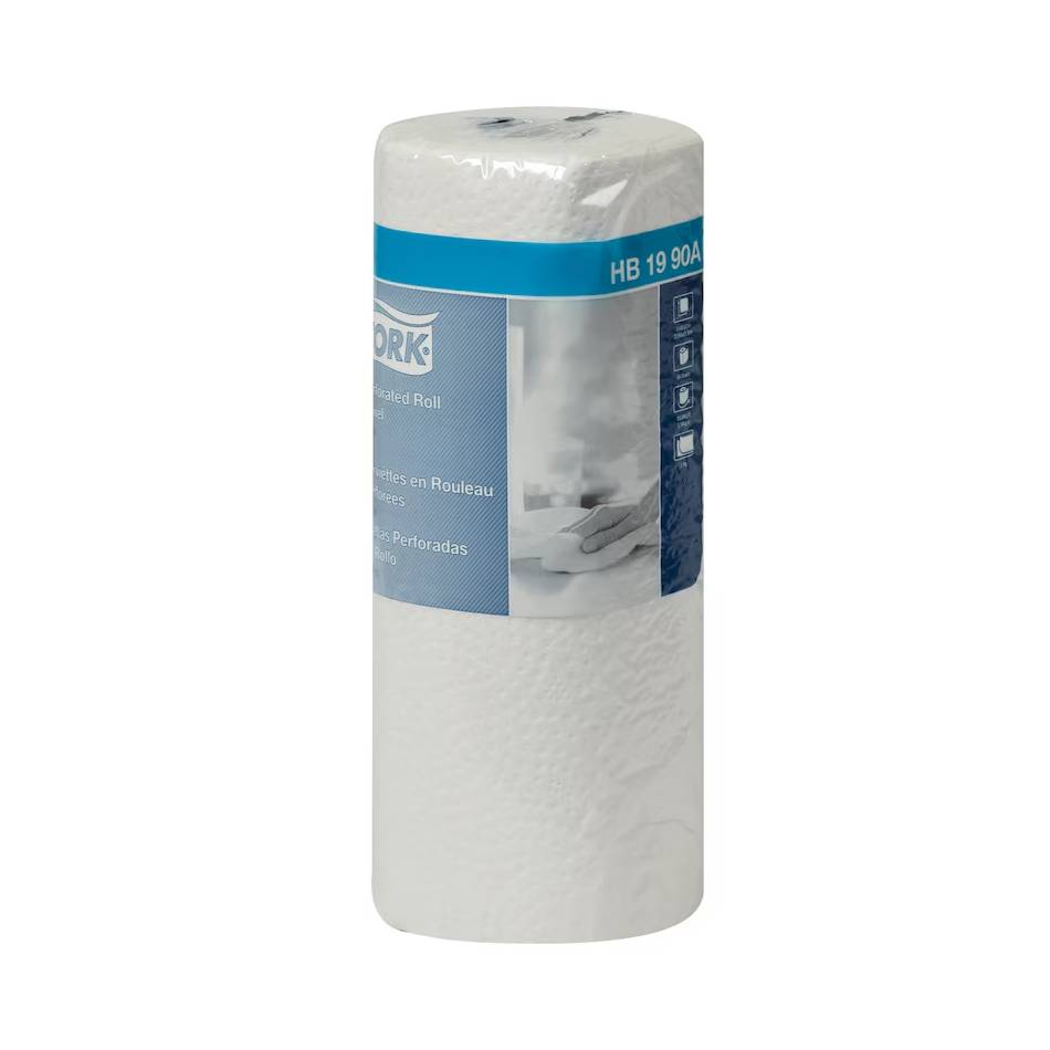 Tork 2 Ply Perforated White Roll Towel - Case of 30 - #HB1990A