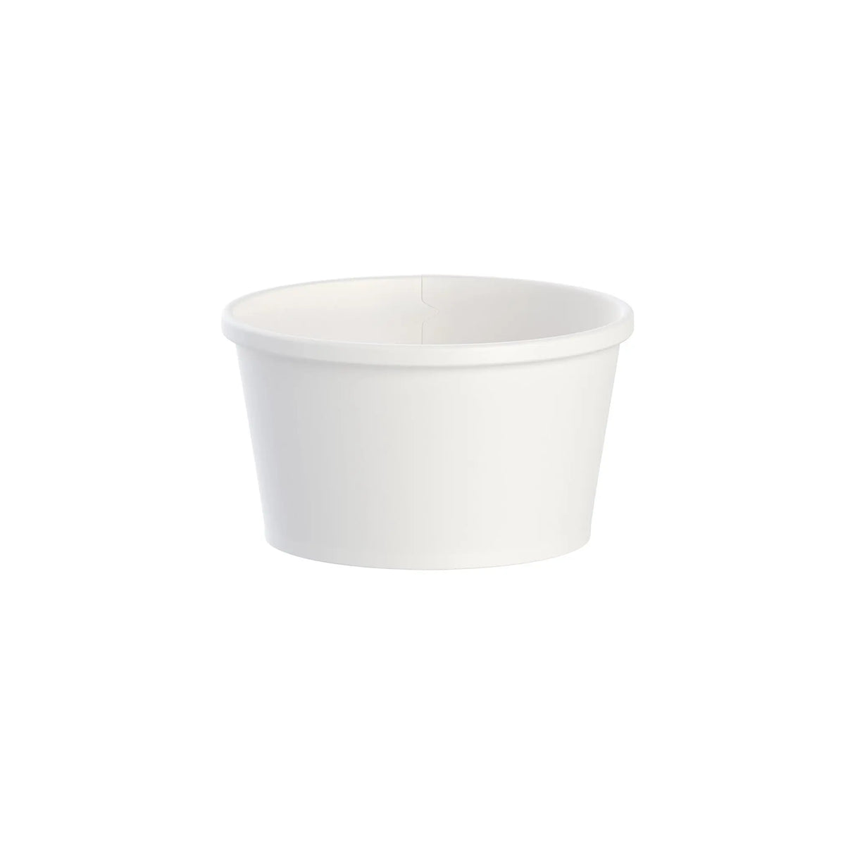 Dart Solo 8 oz. White Squat DSP Paper Food Container - Case of 500 - #HS4085-2050 Dart Container